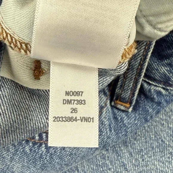 Madewell Mid Rise Denim Maxi Jean Skirt Womens 26 Blue Front Middle Slit NWT - Picture 8 of 12